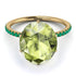 Hidden Halo Oval Peridot Engagement Ring - Gemma No. 704
