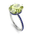 Hidden Halo Oval Peridot Engagement Ring - Gemma No. 715 image 2