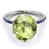 Hidden Halo Oval Peridot Engagement Ring - Gemma No. 715 image 3