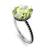 Hidden Halo Oval Peridot Engagement Ring - Gemma No. 709 image 2