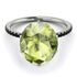 Hidden Halo Oval Peridot Engagement Ring - Gemma No. 709