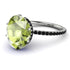 Hidden Halo Oval Peridot Engagement Ring - Gemma No. 709 image 1