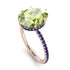 Hidden Halo Oval Peridot Engagement Ring - Gemma No. 714