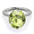 Hidden Halo Oval Peridot Engagement Ring - Gemma No. 703
