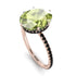 Hidden Halo Oval Peridot Engagement Ring - Gemma No. 708 image 2