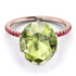 Hidden Halo Oval Peridot Engagement Ring - Gemma No. 711 image 3