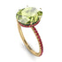 Hidden Halo Oval Peridot Engagement Ring - Gemma No. 710