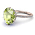 Hidden Halo Oval Peridot Engagement Ring - Gemma No. 702 image 1