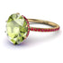 Hidden Halo Oval Peridot Engagement Ring - Gemma No. 710 image 1