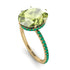 Hidden Halo Oval Peridot Engagement Ring - Gemma No. 704 image 2