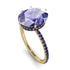 Hidden Halo Oval Tanzanite Engagement Ring - Gemma No. 213