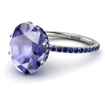 Hidden Halo Oval Tanzanite Engagement Ring - Gemma No. 215 image 1