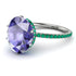 Hidden Halo Oval Tanzanite Engagement Ring - Gemma No. 206