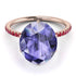 Hidden Halo Oval Tanzanite Engagement Ring - Gemma No. 211