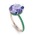 Hidden Halo Oval Tanzanite Engagement Ring - Gemma No. 205
