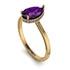 Hidden Halo Pear Amethyst Engagement Ring - Mary No. 301 image 2