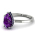 Hidden Halo Pear Amethyst Engagement Ring - Mary No. 315 image 1