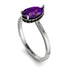 Hidden Halo Pear Amethyst Engagement Ring - Mary No. 309 image 2