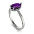 Hidden Halo Pear Amethyst Engagement Ring - Mary No. 303 image 2