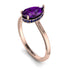Hidden Halo Pear Amethyst Engagement Ring - Mary No. 314 image 2