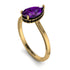 Hidden Halo Pear Amethyst Engagement Ring - Mary No. 307 image 2
