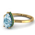 Hidden Halo Pear Aquamarine Engagement Ring - Mary No. 404 image 1