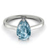 Hidden Halo Pear Aquamarine Engagement Ring - Mary No. 415 image 3