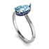 Hidden Halo Pear Aquamarine Engagement Ring - Mary No. 415 image 2