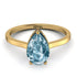 Hidden Halo Pear Aquamarine Engagement Ring - Mary No. 413 image 3