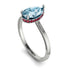 Hidden Halo Pear Aquamarine Engagement Ring - Mary No. 412 image 2