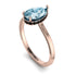 Hidden Halo Pear Aquamarine Engagement Ring - Mary No. 408