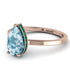 Hidden Halo Pear Aquamarine Engagement Ring - Mary No. 405 image 1