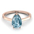Hidden Halo Pear Aquamarine Engagement Ring - Mary No. 402 image 3