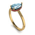 Hidden Halo Pear Aquamarine Engagement Ring - Mary No. 410