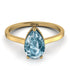 Hidden Halo Pear Aquamarine Engagement Ring - Mary No. 407 image 3