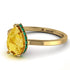 Hidden Halo Pear Citrine Engagement Ring - Mary No. 604