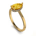 Hidden Halo Pear Citrine Engagement Ring - Mary No. 601
