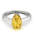 Hidden Halo Pear Citrine Engagement Ring - Mary No. 615