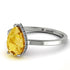 Hidden Halo Pear Citrine Engagement Ring - Mary No. 603