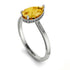 Hidden Halo Pear Citrine Engagement Ring - Mary No. 603