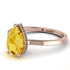 Hidden Halo Pear Citrine Engagement Ring - Mary No. 602