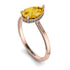 Hidden Halo Pear Citrine Engagement Ring - Mary No. 602 image 2