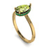 Hidden Halo Pear Peridot Engagement Ring - Mary No. 704 image 2