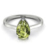 Hidden Halo Pear Peridot Engagement Ring - Mary No. 715 image 3
