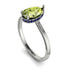 Hidden Halo Pear Peridot Engagement Ring - Mary No. 715 image 2