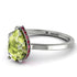 Hidden Halo Pear Peridot Engagement Ring - Mary No. 712 image 1