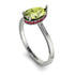 Hidden Halo Pear Peridot Engagement Ring - Mary No. 712 image 2