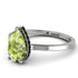 Hidden Halo Pear Peridot Engagement Ring - Mary No. 709 image 1