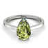 Hidden Halo Pear Peridot Engagement Ring - Mary No. 706 image 3
