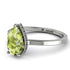 Hidden Halo Pear Peridot Engagement Ring - Mary No. 703 image 1